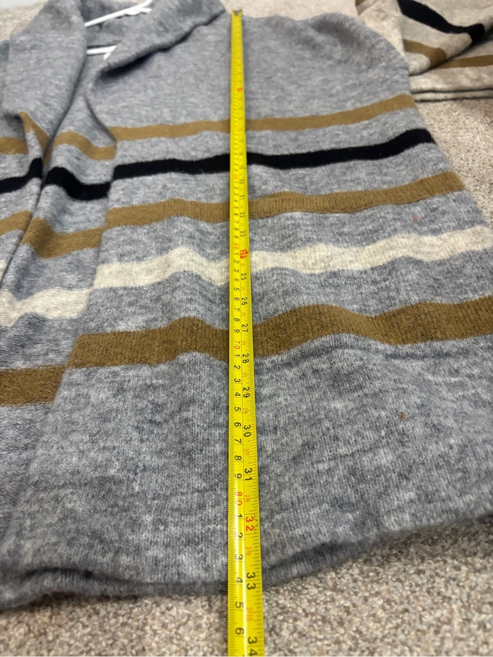 by Anthropologie Vanja Striped Cardigan Acrylic/Wool Blend Large - Picture 11 of 13